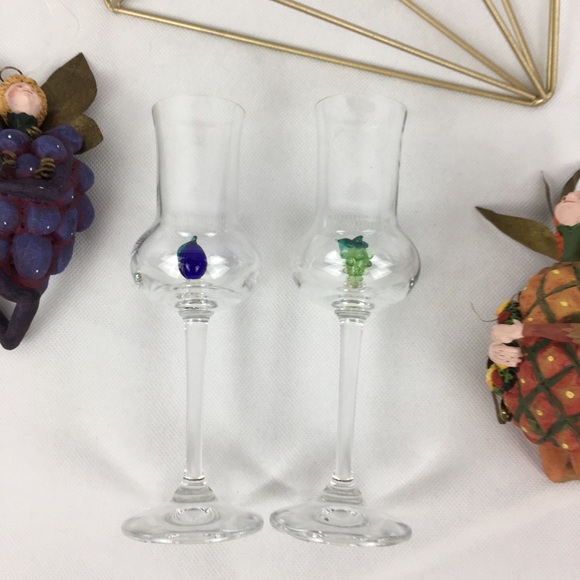 Aperitif Cordial Liqueur Stem Crystal & Ornaments Bundle - Picture 5 of 13